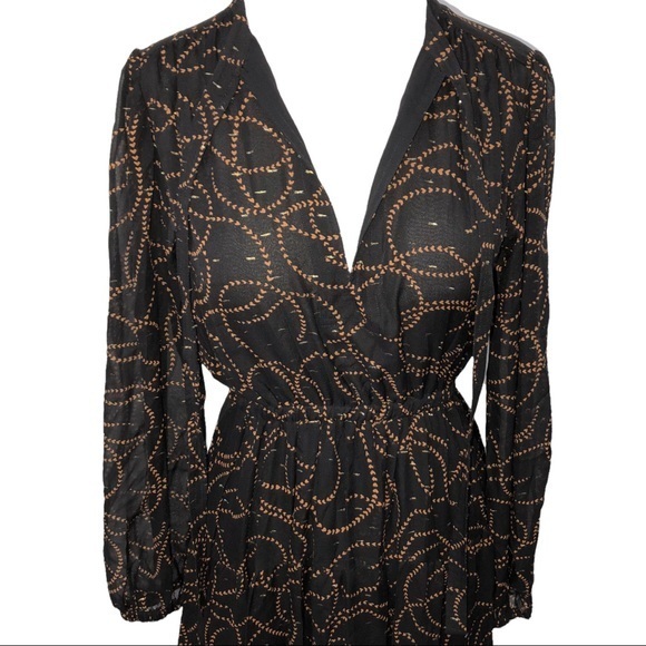 A.L.C. Marlowe Long Sleeve Silk Blend Maxi Dress 0 NWT - Picture 6 of 12